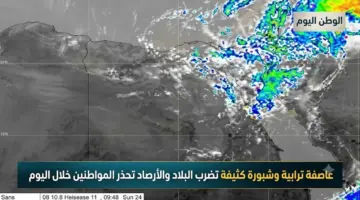 عاصفة ترابية وشبورة كثيفة تضرب البلاد والأرصاد تحذر المواطنين خلال اليوم